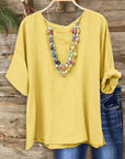 Solid Color Versatile Casual Blouse