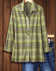 Plaid Charm Button-Up Shirt