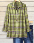 Plaid Charm Button-Up Shirt