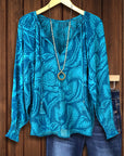 Art Floral Casual Blouse