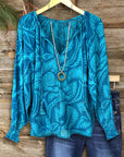 Art Floral Casual Blouse