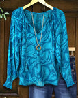 Art Floral Casual Blouse