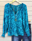 Art Floral Casual Blouse