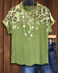 Leopard Gradient Print Top