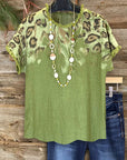 Leopard Gradient Print Top