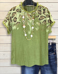 Leopard Gradient Print Top