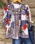 Boho Tie-Front Blouse