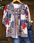 Boho Tie-Front Blouse