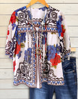 Boho Tie-Front Blouse