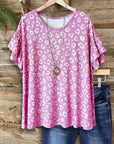 Wild Whisper Ruffled Sleeve Blouse