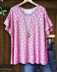 Wild Whisper Ruffled Sleeve Blouse
