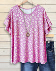 Wild Whisper Ruffled Sleeve Blouse