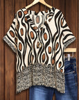 Sahara Rhythm V-Neck Blouse