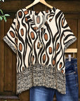 Sahara Rhythm V-Neck Blouse