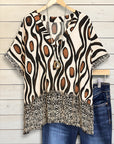 Sahara Rhythm V-Neck Blouse