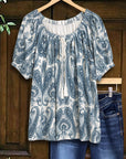 Paisley Print Casual Blouse
