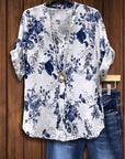 Blue Bloom Casual Blouse