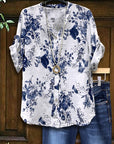 Blue Bloom Casual Blouse