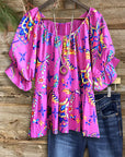 Boho Bloom Peasant Blouse