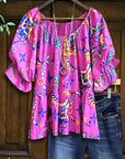 Boho Bloom Peasant Blouse