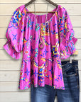 Boho Bloom Peasant Blouse
