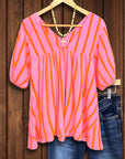 Sunset Breeze Stripe Top