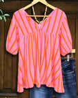 Sunset Breeze Stripe Top