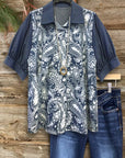 Blue Mirage Paisley Blouse