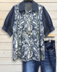 Blue Mirage Paisley Blouse