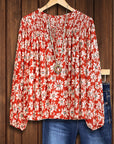 Rustic Daisy Smocked Top