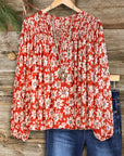 Rustic Daisy Smocked Top