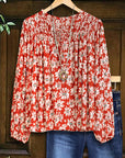 Rustic Daisy Smocked Top