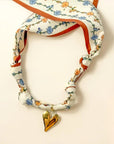 Floral Scarf Heart Necklace