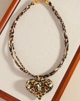 Leopard Heart Pendant Necklace