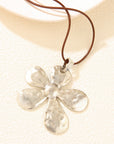 Golden & Silver Bloom Pendant Necklace