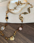 Vintage Amber Beaded Necklace