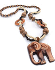 Retro Ethnic Style Wooden Necklace