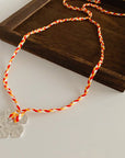 Golden Bloom Braided Necklace