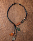 Autumn Leaves Boho Pendant Necklace