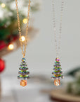Sparkling Christmas Tree Necklace