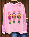 Pink Nutcracker Sequin Sweatshirt
