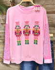 Pink Nutcracker Sequin Sweatshirt