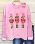 Pink Nutcracker Sequin Sweatshirt