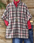 Plaid Cozy Short Sleeve Jacket