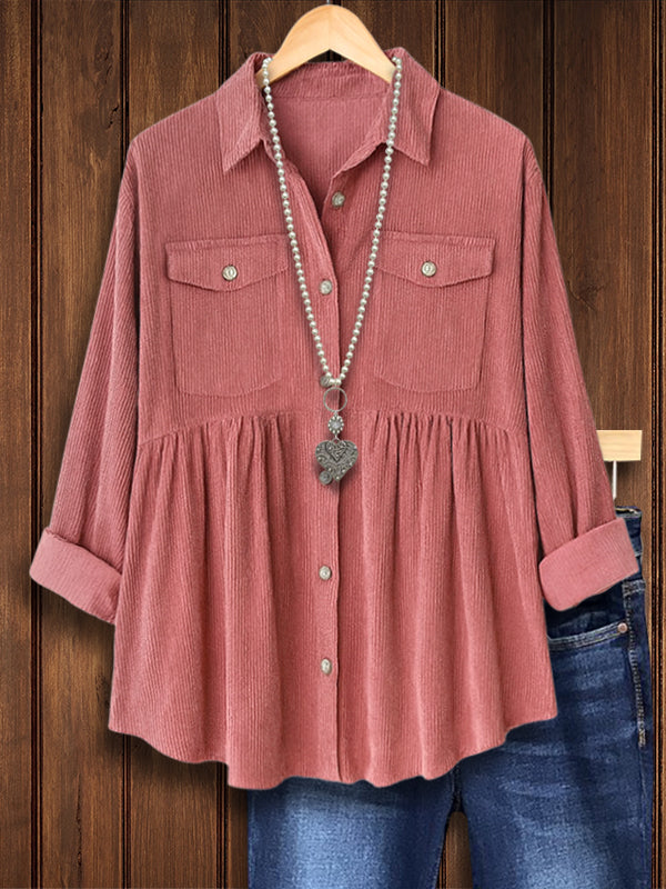 Rosewood Corduroy Button Shirt