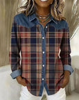 Denim Charm Plaid Casual Shirt