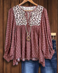 Boho Leopard Mix Blouse