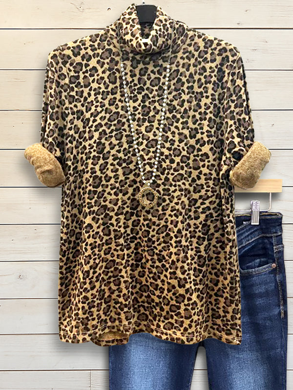 Wild Spirit Leopard Turtleneck