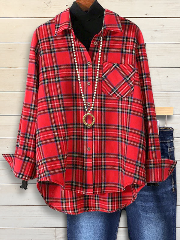 Cozy Plaid Button-Down Shirt