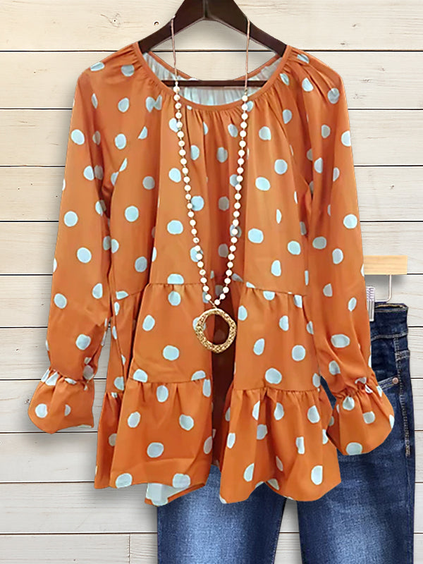 Polka Peplum Top